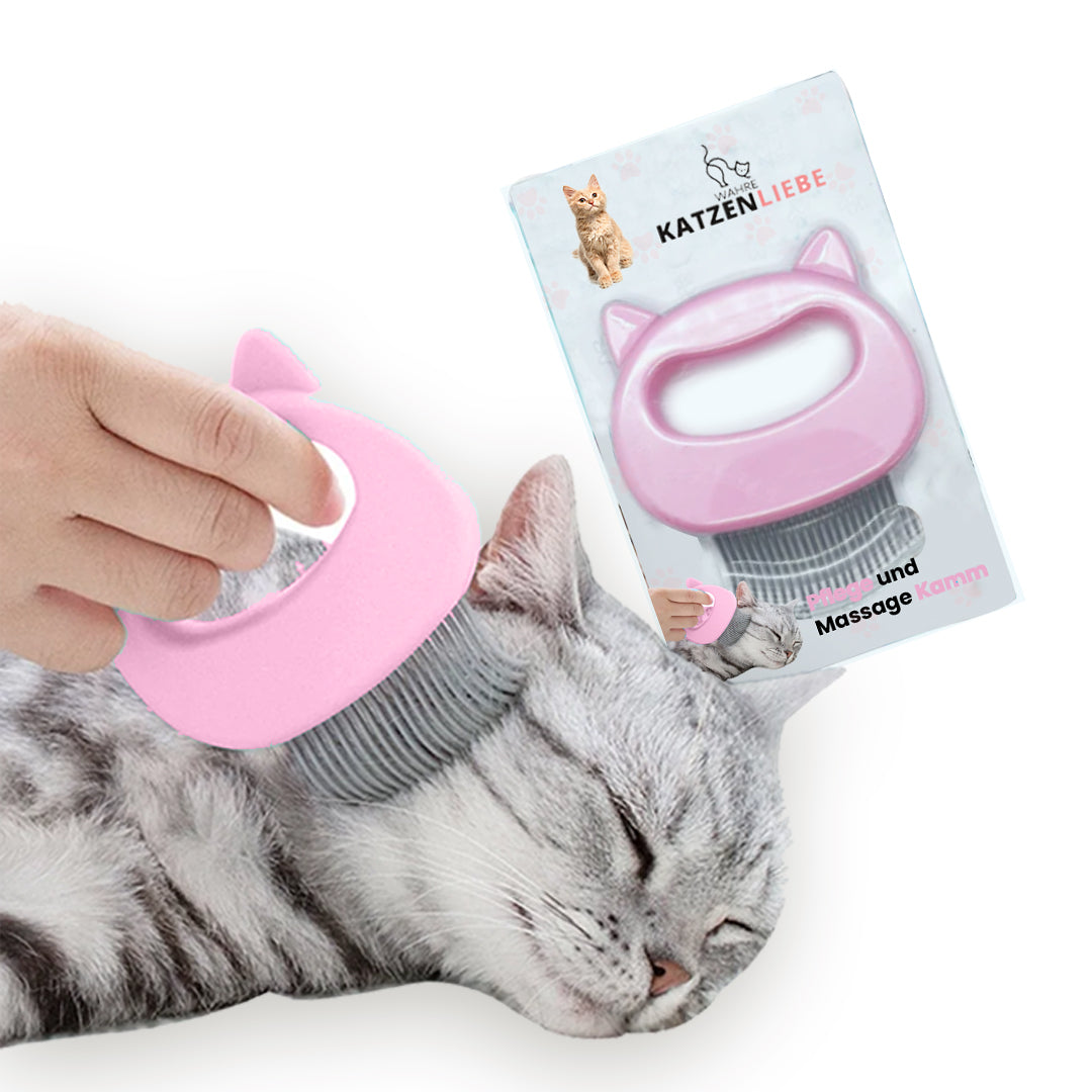 Wahre Katzenliebe™ - Massage- und Pflegekamm für Katzen - Wahre Katzenliebe