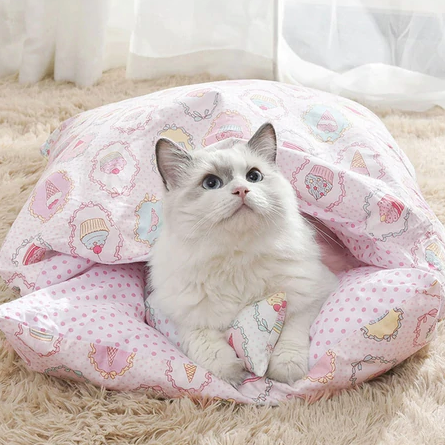 Kuschelig weicher Katzenschlafsack 'Wolkenkuschler' - Wahre Katzenliebe