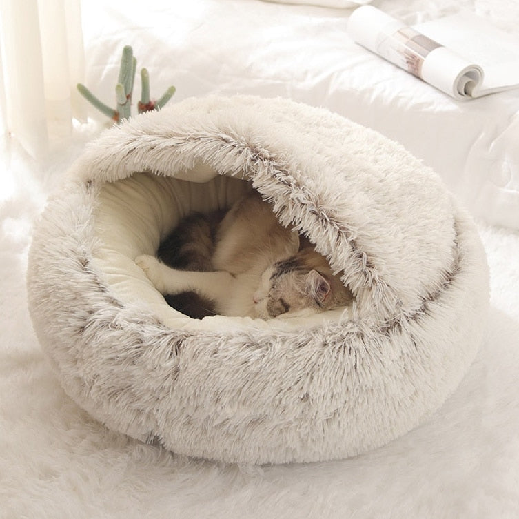 Kuschelig flauschige Katzenhöhle 'Traumwolke' - Wahre Katzenliebe